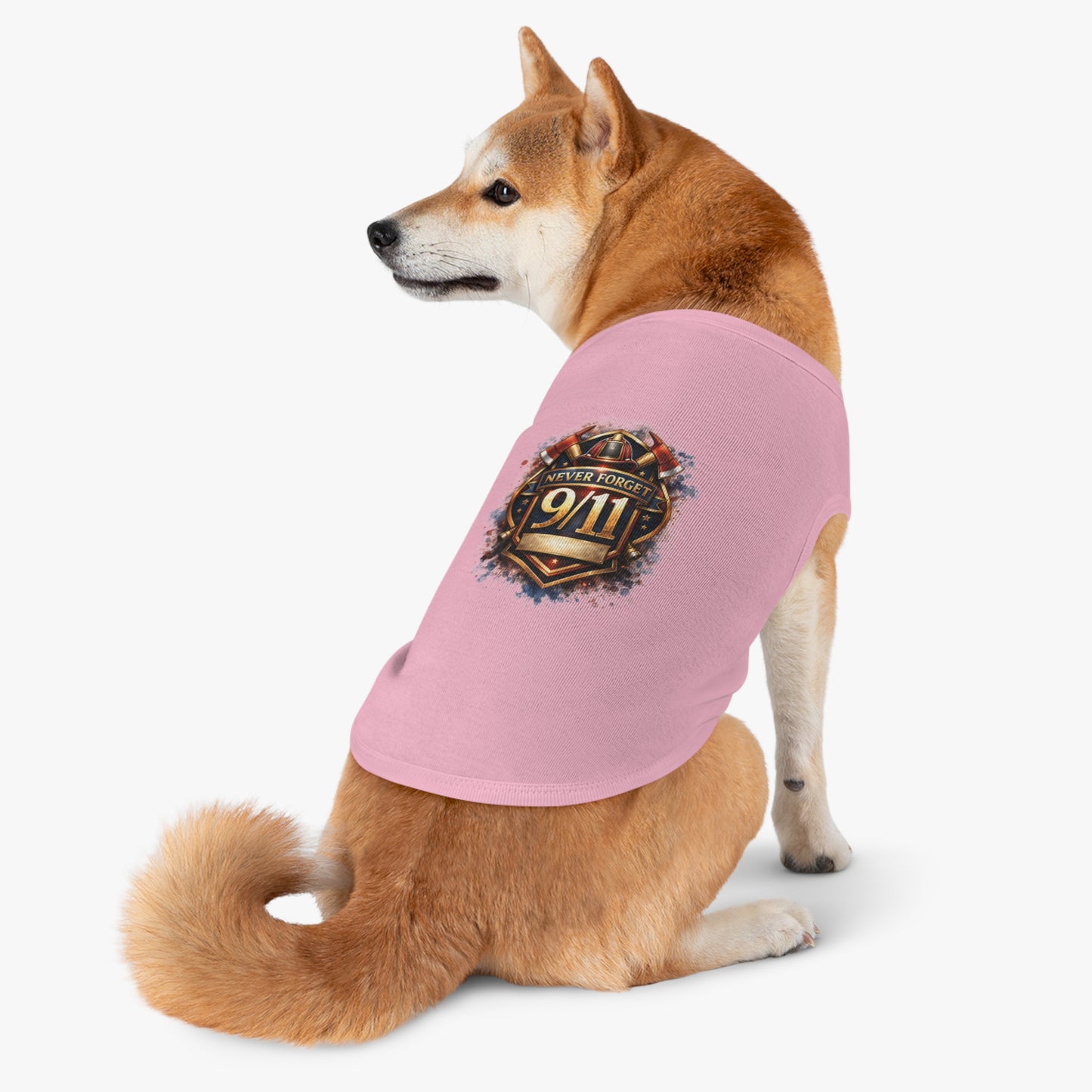 Pet Tank Top - "Never Forget 9/11" Memorial Dog Shirt