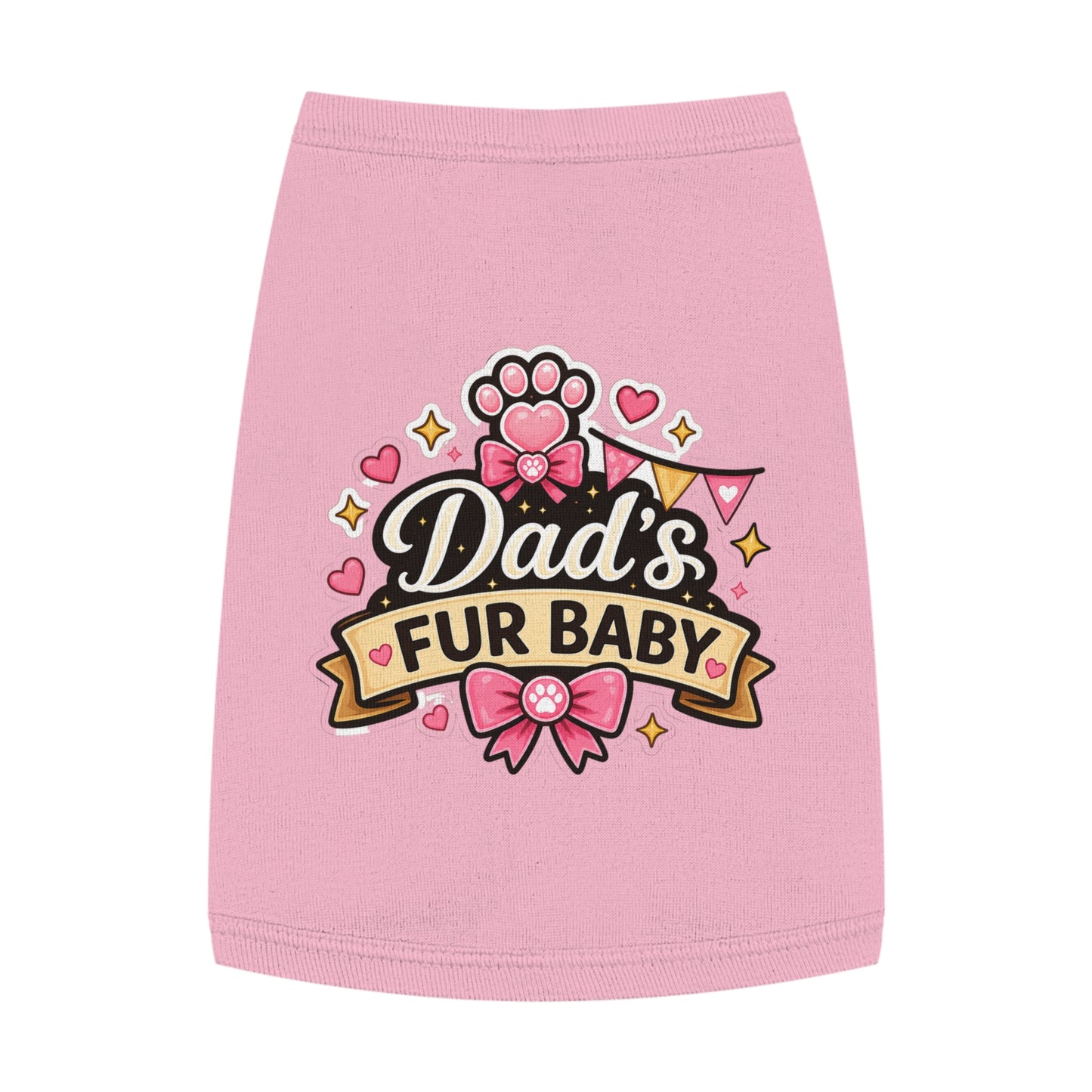 Dad's Fur Baby Pet Tank Top — Cute Paw Print Dog Shirt for Father's Day