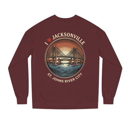 Jacksonville Crewneck Sweatshirt — I  Jacksonville St. Johns River City Graphic