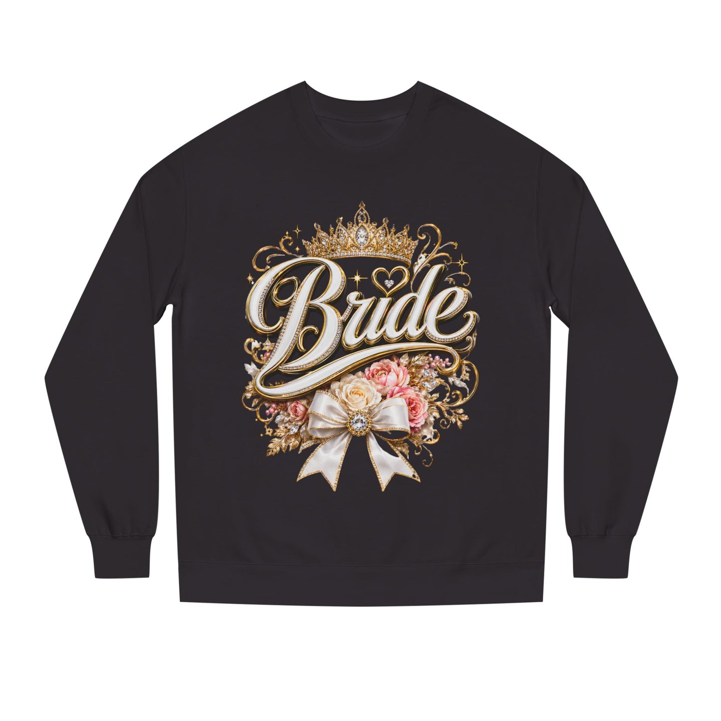 Bride Sweatshirt — Floral Crown Bridal Crewneck for Bachelorette & Wedding