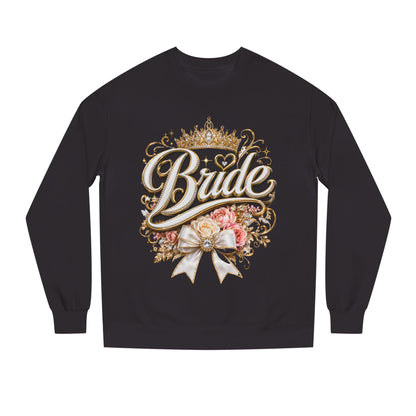Bride Sweatshirt — Floral Crown Bridal Crewneck for Bachelorette & Wedding