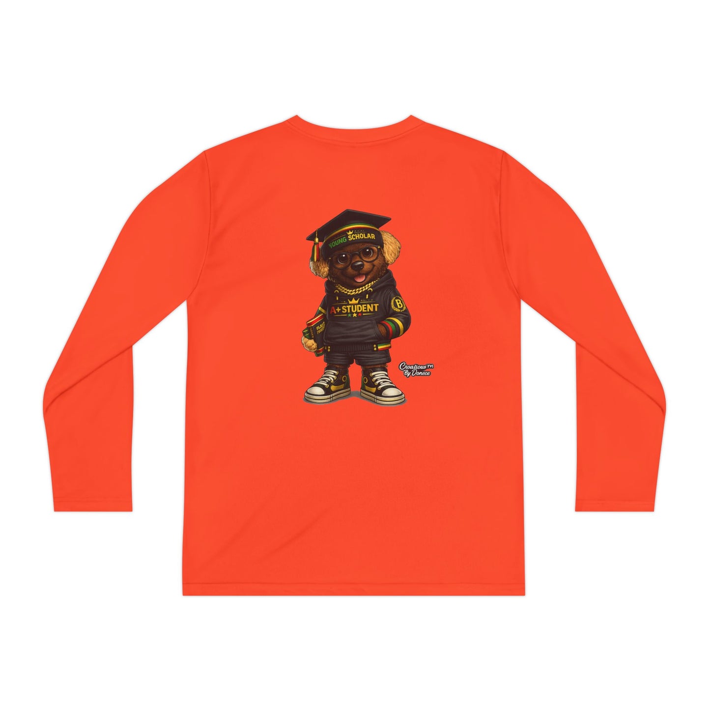 Youth Long Sleeve Tee — Graduation Bear Design