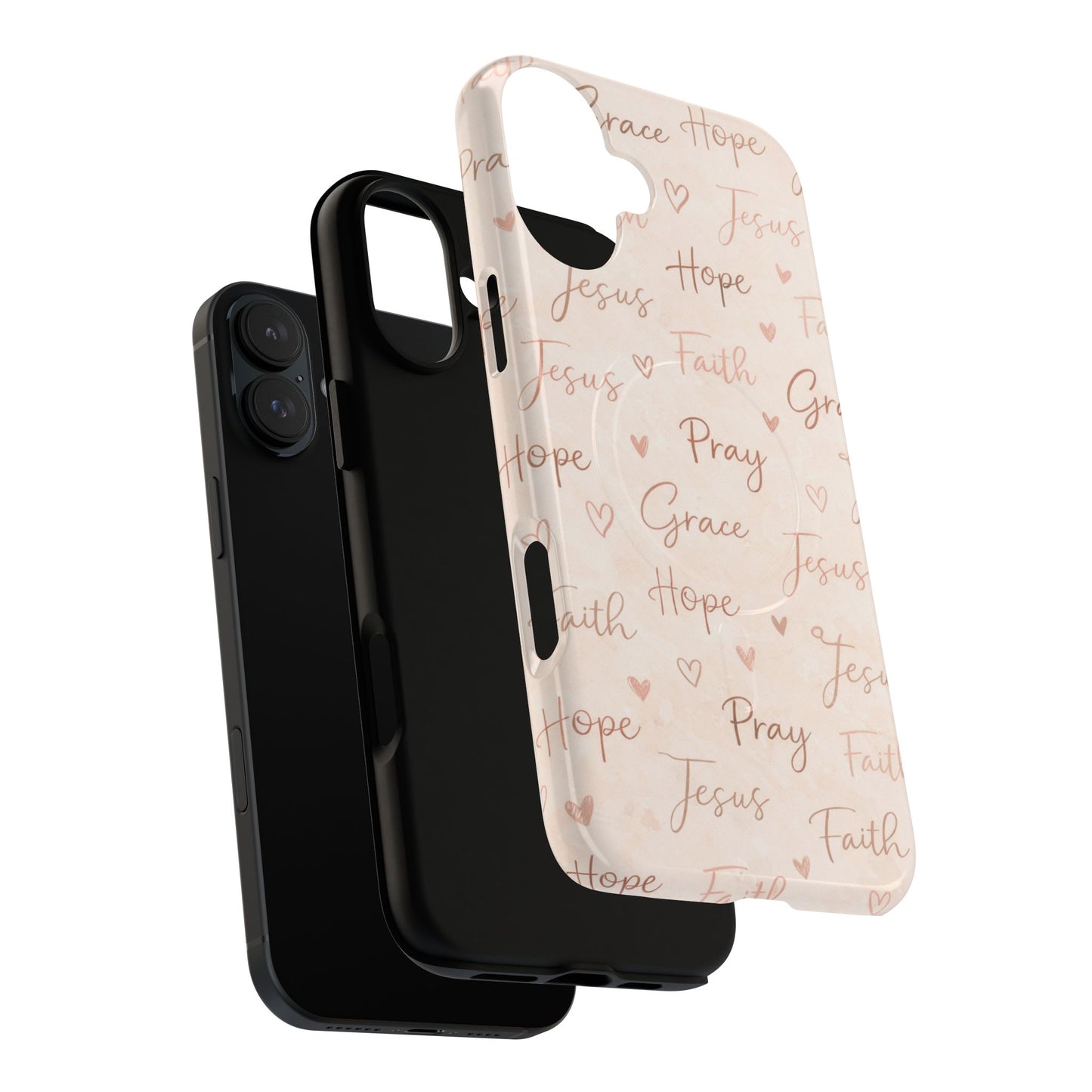 Christian Words Tough Magnetic Phone Case — Hope Pray Grace Jesus Faith