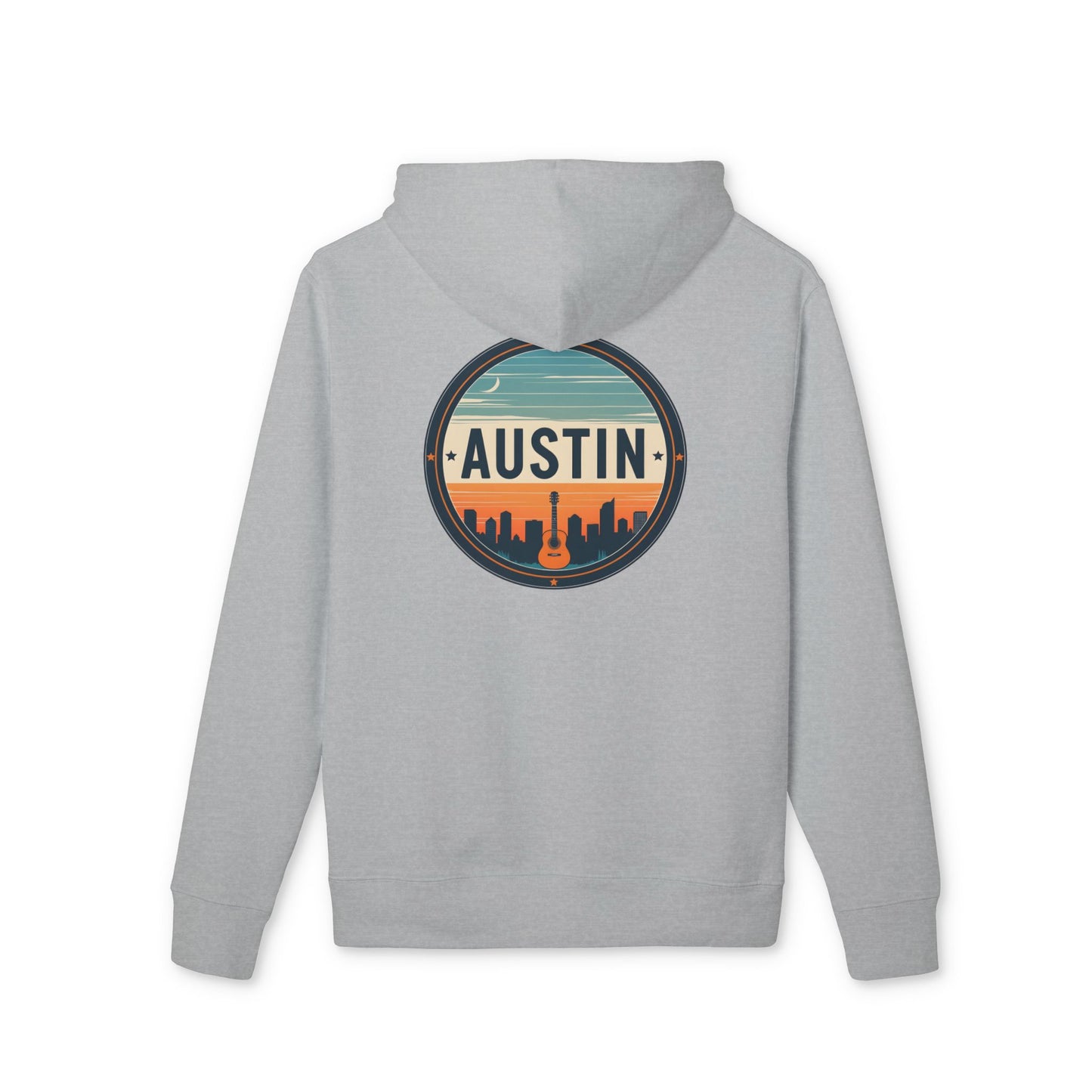 Austin Skyline Hoodie — Retro Sunset Cityscape Pullover