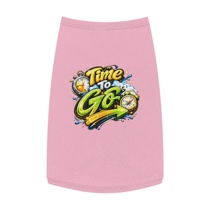 Time to Go Pet Tank Top — Outdoor Walk & Travel Dog Tank