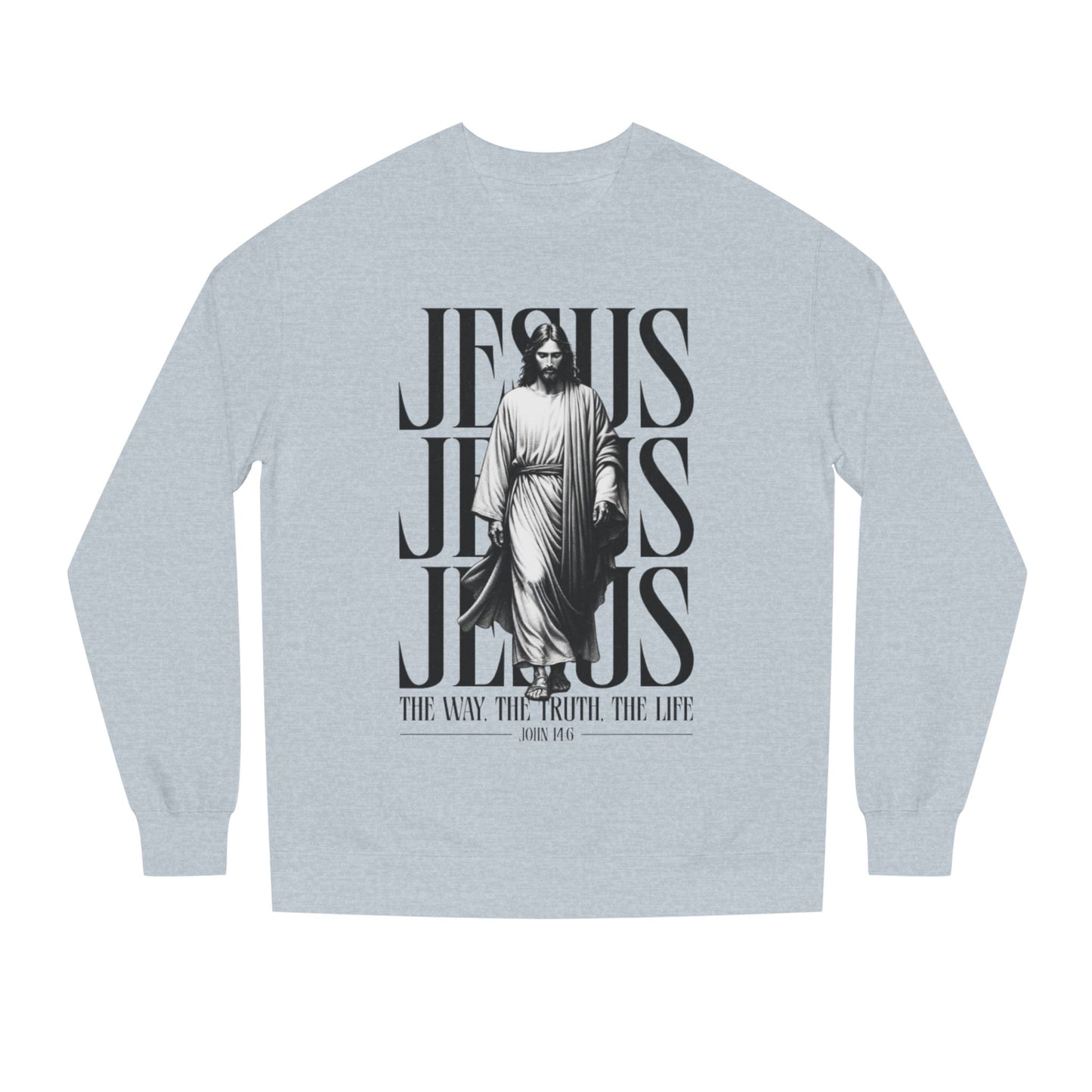 Jesus Graphic Sweatshirt — 'The Way The Truth The Life' Christian Crewneck