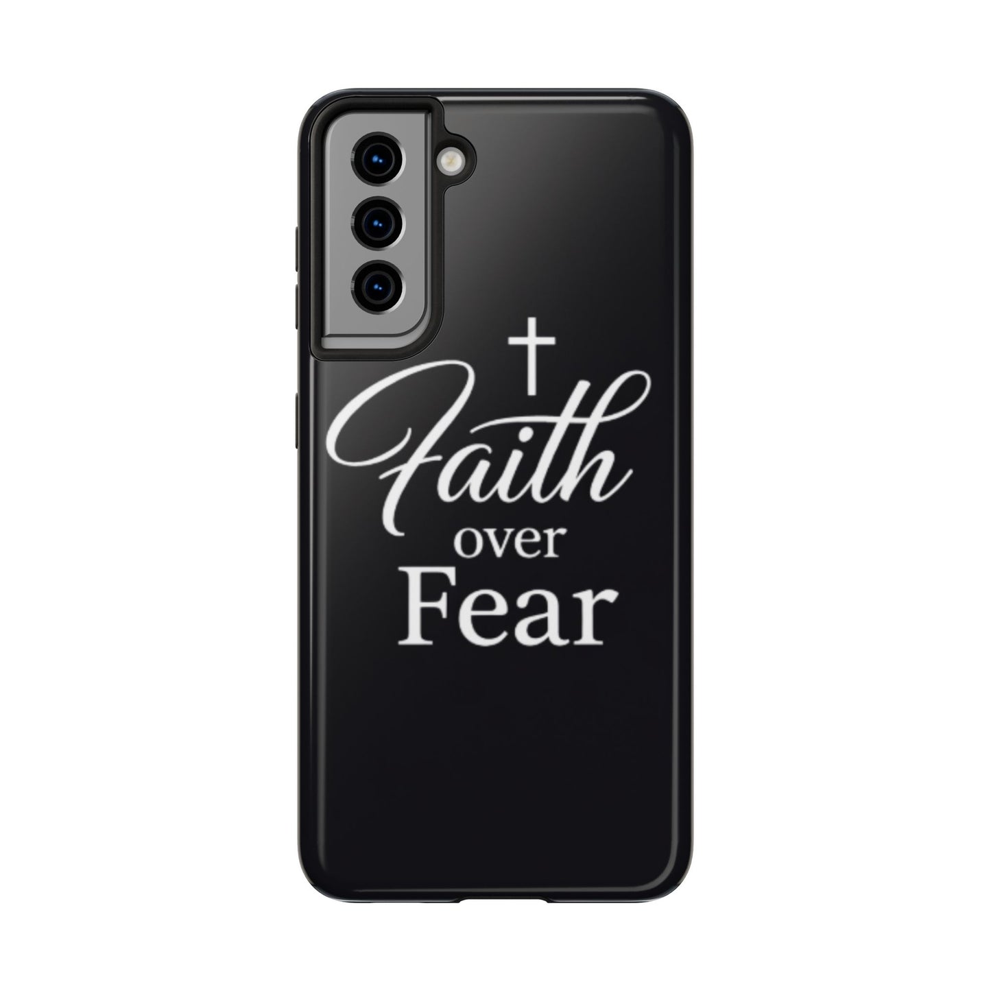 Faith Over Fear Tough Phone Case — Inspirational Christian Cross Phone Cover