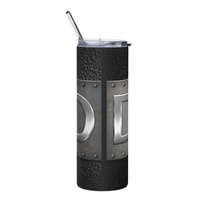 Steel Rivet Monogram Tumbler — 20oz Stainless Insulated Cup (Letter A/D)