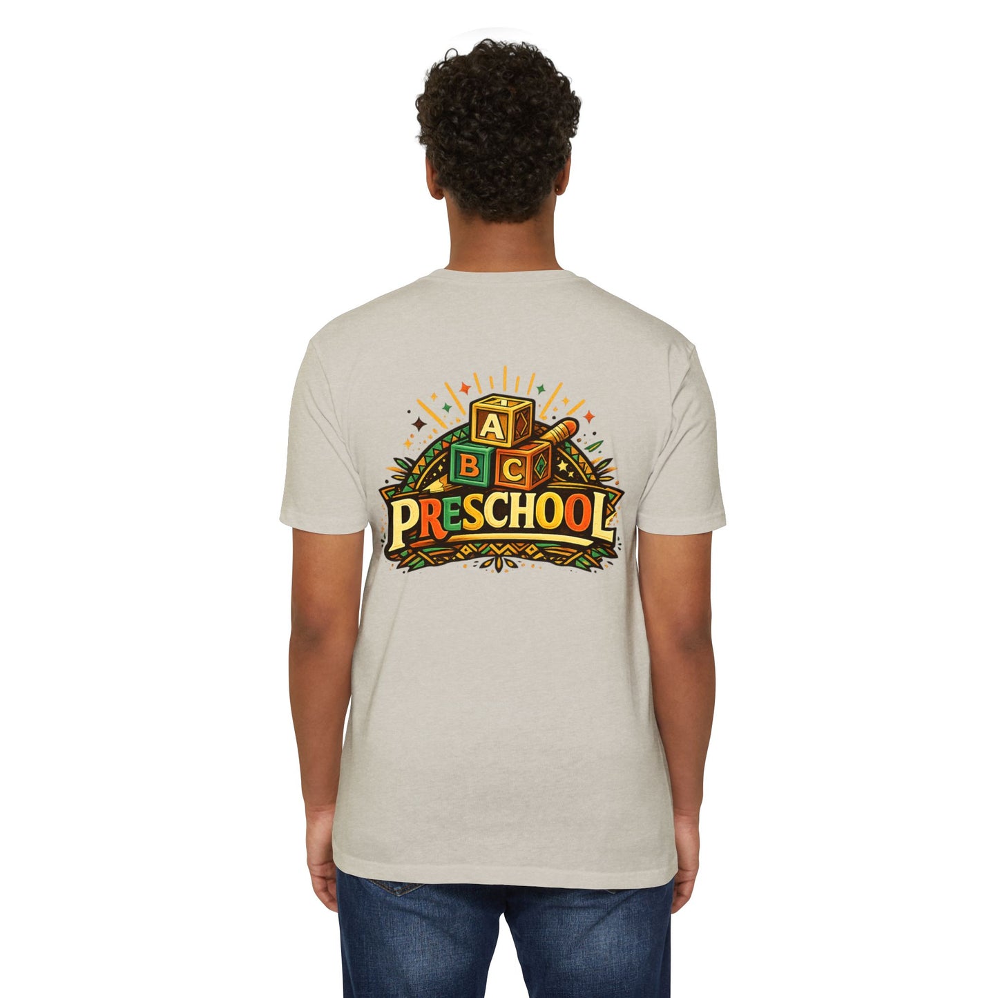 Preschool T-Shirt – Retro ABC Blocks Graphic Tee for Teachers & Kids