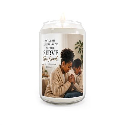Soy Candle — "As For Me and My House, We Will Serve the Lord" (13.75 oz)