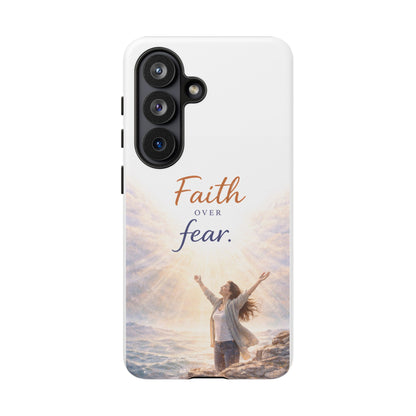 Faith Over Fear Phone Case — Inspirational Christian iPhone Cover