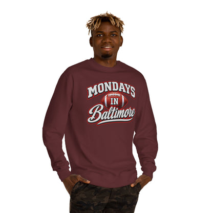 Mondays In Baltimore Football Sweatshirt – Retro Sport Crewneck