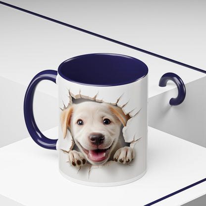 Puppy Peek-A-Boo Accent Coffee Mug (11/15oz)