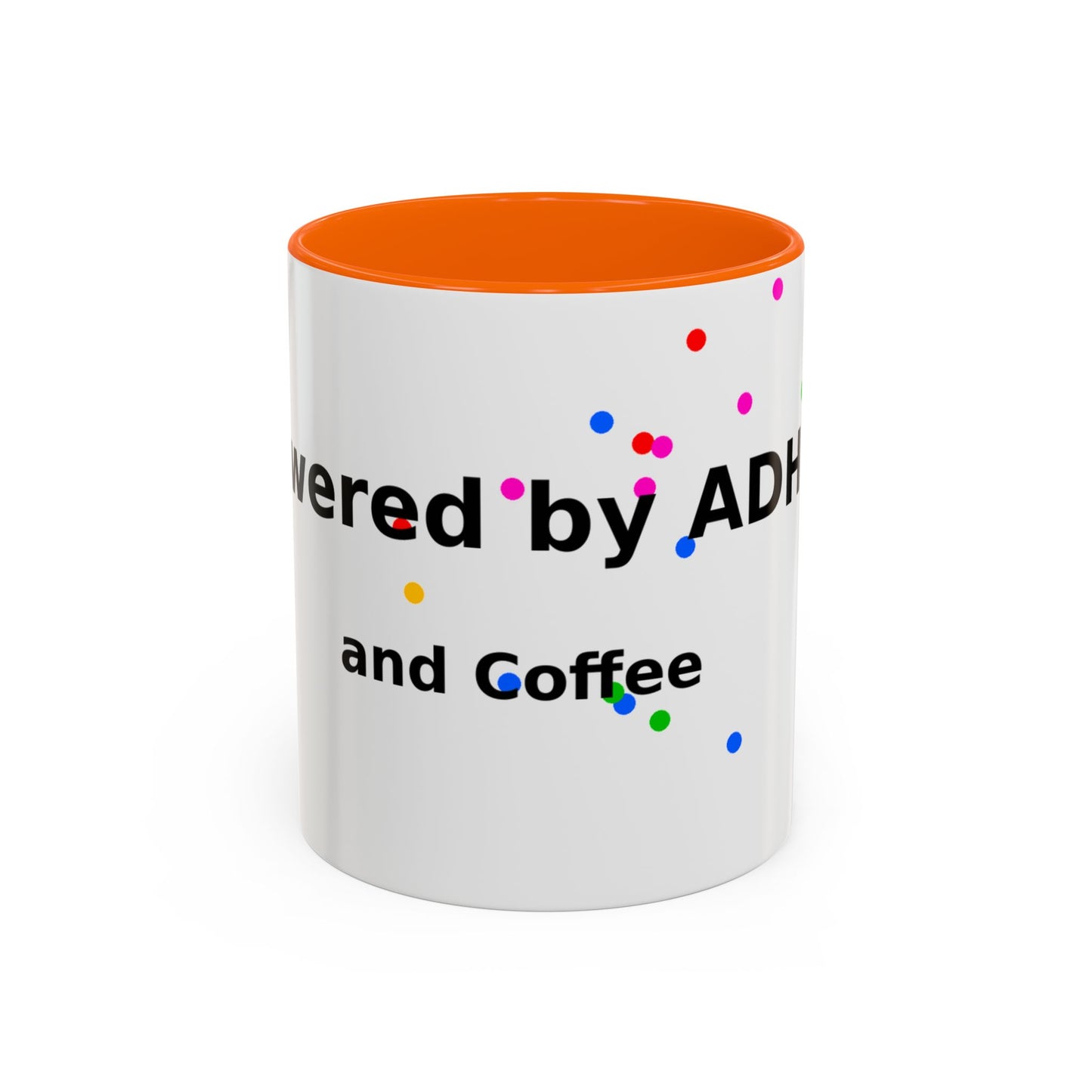 ADHD and Coffee Accent Mug — Funny Neurodivergent Travel Coffee Cup