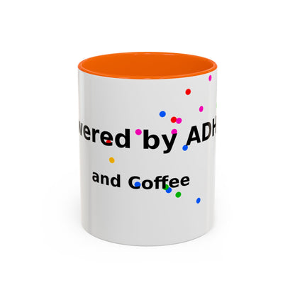 ADHD and Coffee Accent Mug — Funny Neurodivergent Travel Coffee Cup