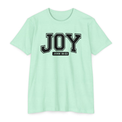 Joy T-Shirt – Christian Scripture John 16:22 College-Style Tee