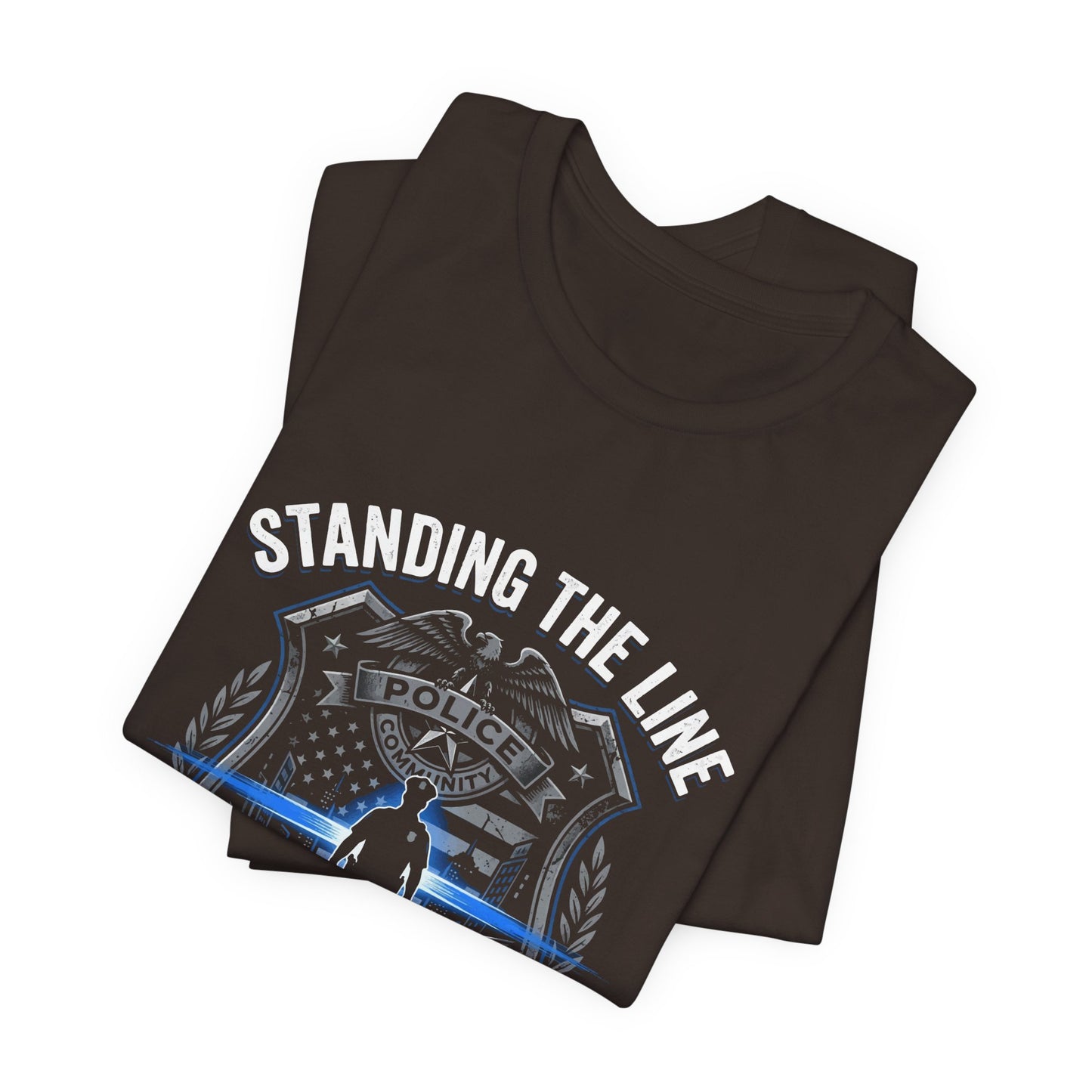 Police Thin Blue Line Badge T-Shirt — Support Law Enforcement Tee