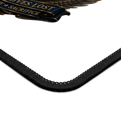 9/11 Memorial Gaming Mouse Pad — "We Will Never Forget" Tribute with Twin Towers & American Flag