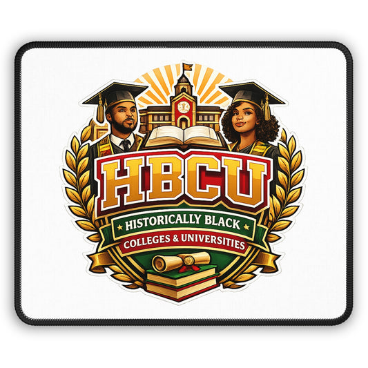 HBCU Crest Gaming Mouse Pad — Historically Black Colleges & Universities Desk Mat