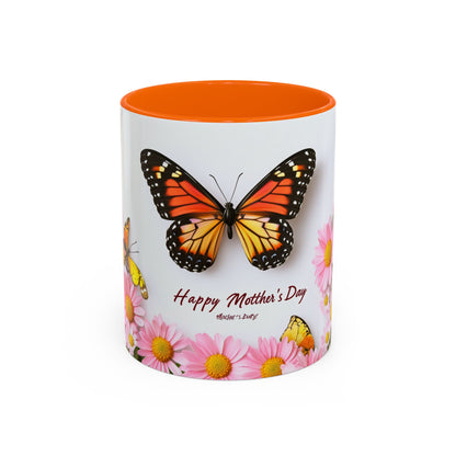 Mother's Day Butterfly Coffee Mug — "Happy Mother's Day" Floral 11/15oz Accent Mug