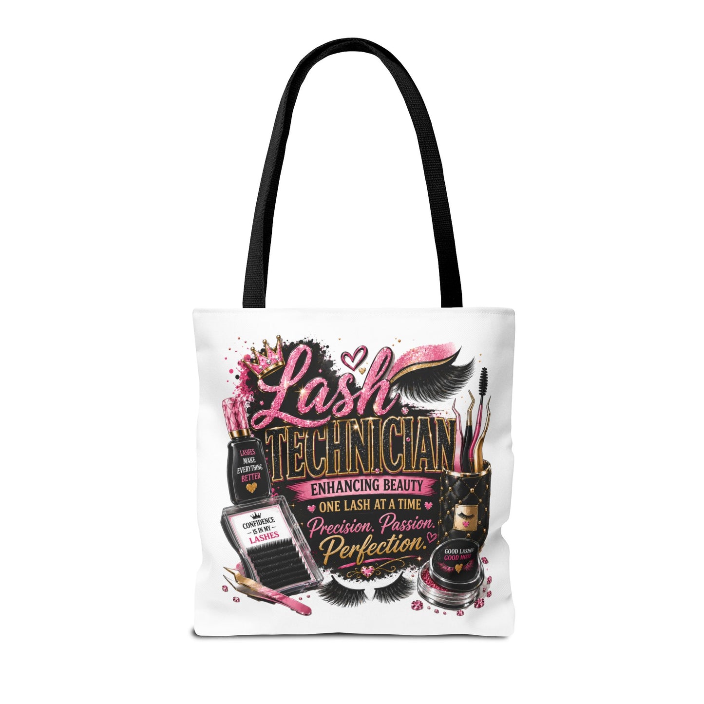 Lash Technician Tote Bag — Glam Beauty Artist Gift, ‘Lash Technician: Enhancing Beauty’ Design