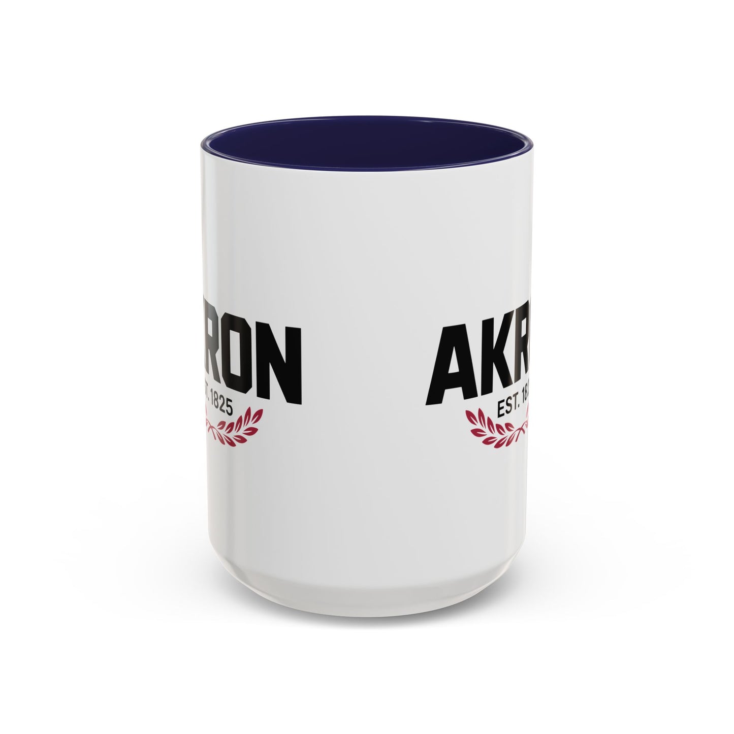 Akron Est. 1825 Accent Coffee Mug — Vintage City Pride Ceramic Mug