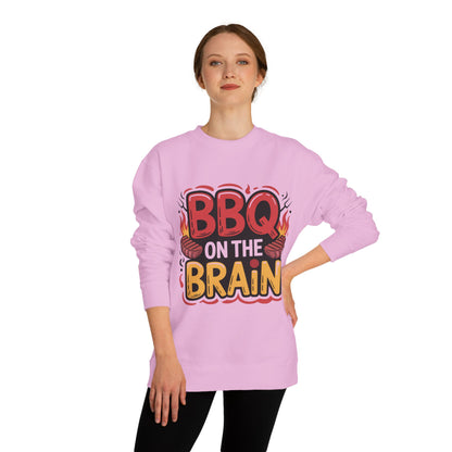 BBQ on the Brain Sweatshirt — Funny Grilling Crewneck for BBQ Lovers