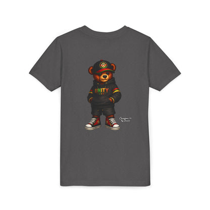 Youth T‑Shirt — Cool Bear Graphic Tee with 'UNITY' Hoodie Design