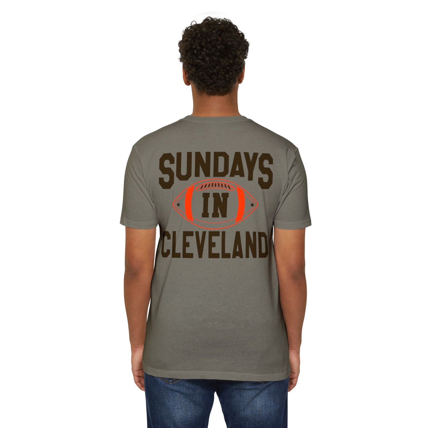 Sundays in Cleveland Football T-Shirt