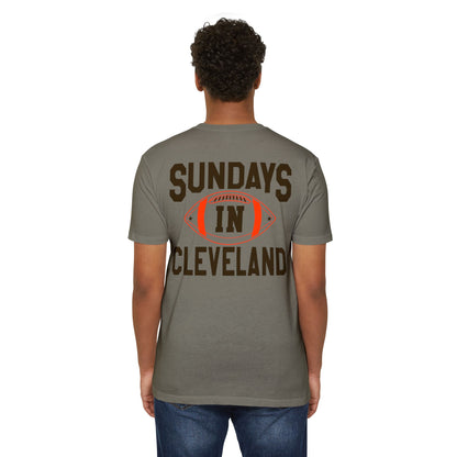 Sundays in Cleveland Football T-Shirt