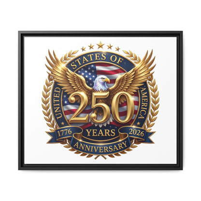 250th United States Anniversary Framed Canvas Print