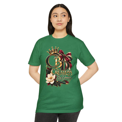 Graphic T-Shirt — "CBD Creations By Dawna" Gold Crown Floral Design