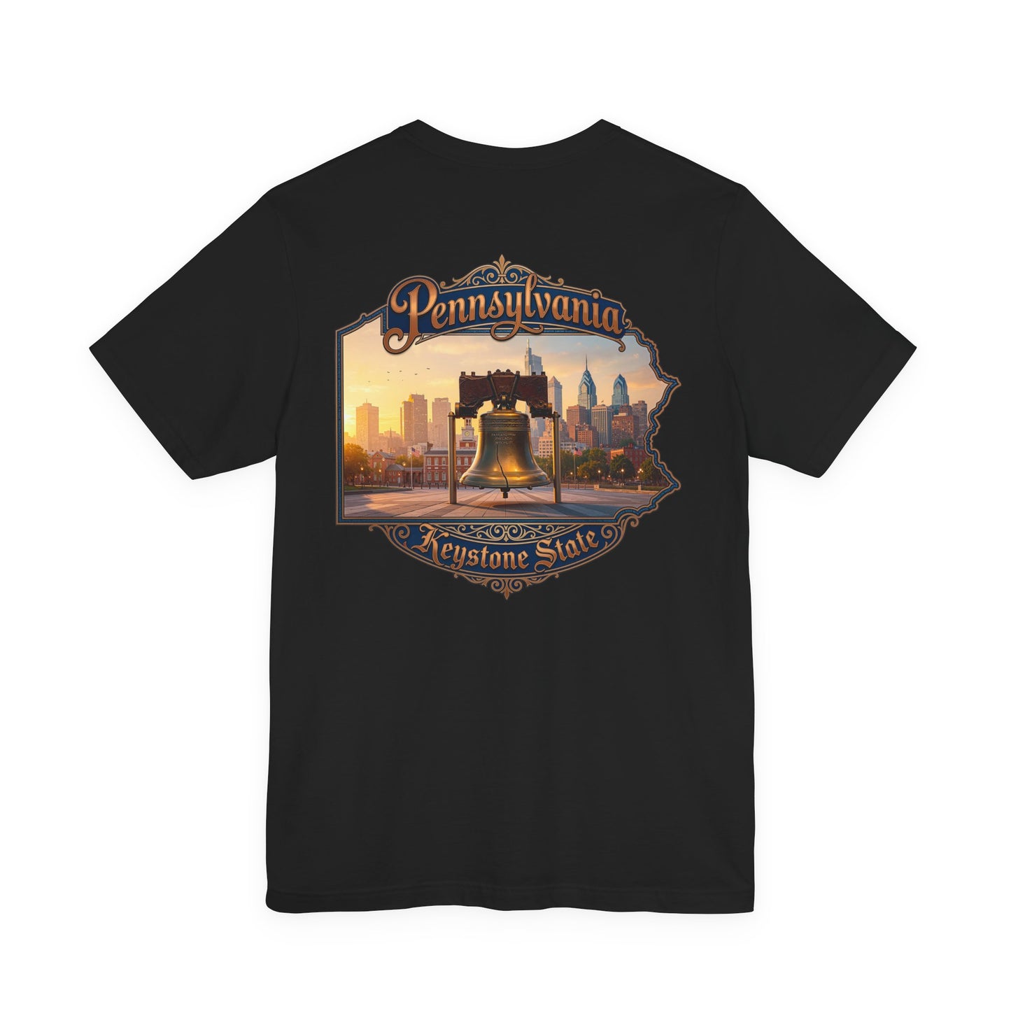 Pennsylvania Keystone State T-Shirt — Liberty Bell & Philadelphia Skyline Tee