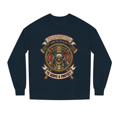 Firefighter Crest Crewneck Sweatshirt — 'To Serve & Protect' Tribute