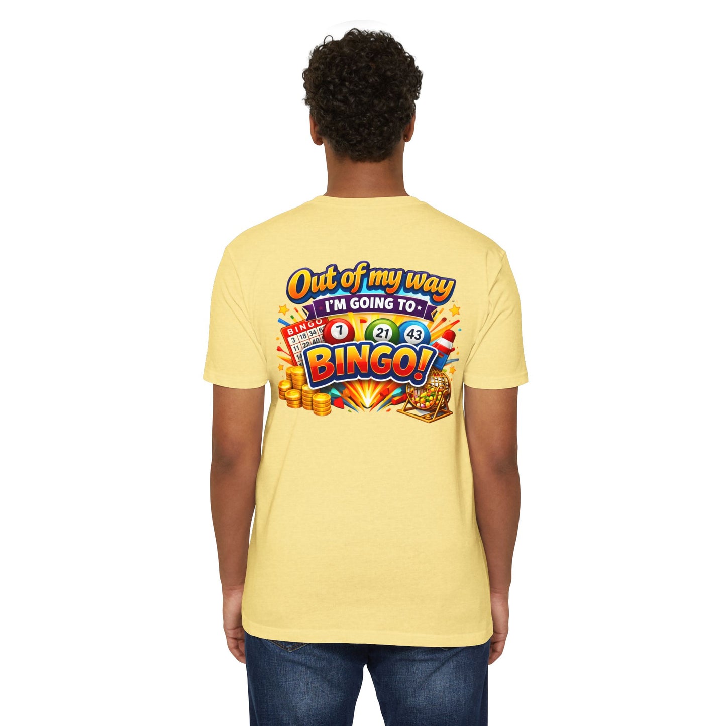 Bingo Enthusiast T-Shirt — "Out of My Way I'm Going to Bingo!" Graphic Tee
