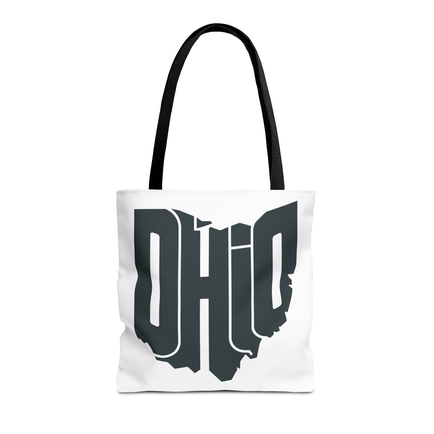 Ohio State Outline Tote Bag — Retro Ohio Text Graphic Tote