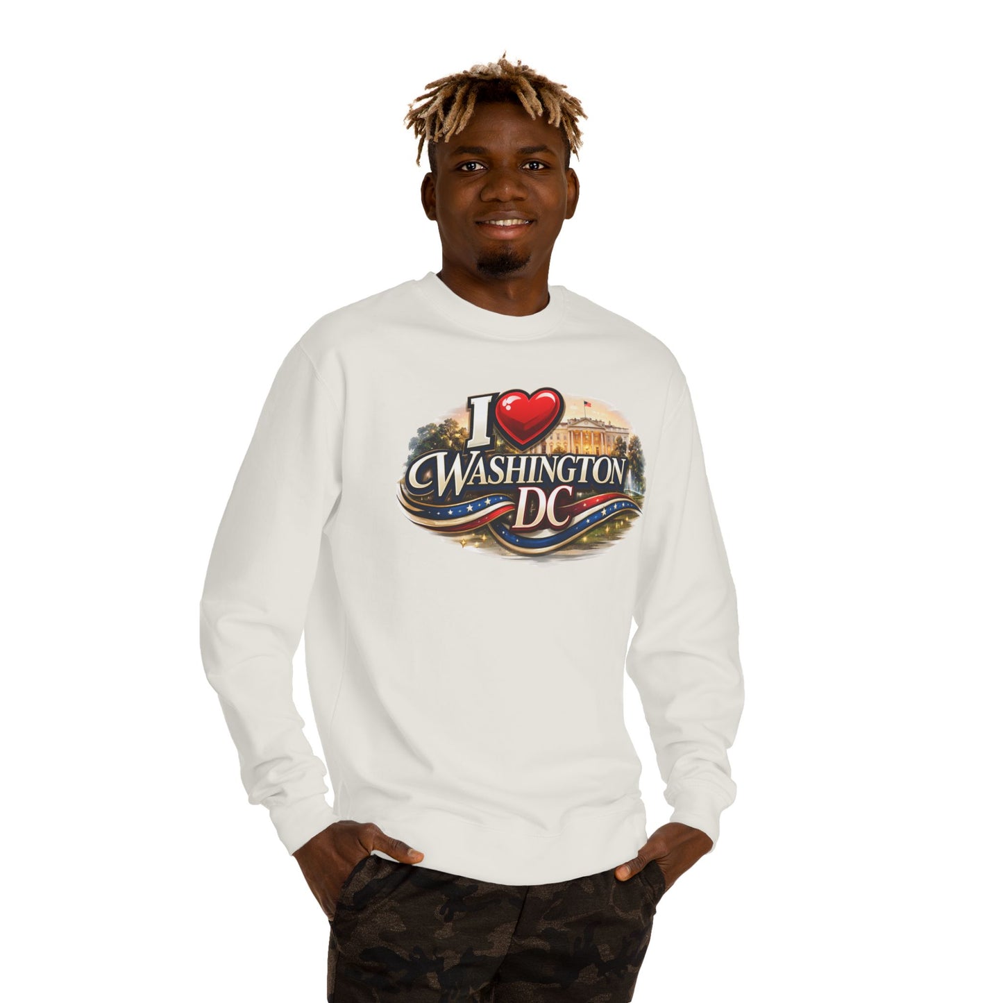 Washington DC "I  Washington DC" Sweatshirt - Tourist Souvenir Crewneck