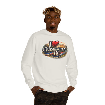Washington DC "I  Washington DC" Sweatshirt - Tourist Souvenir Crewneck
