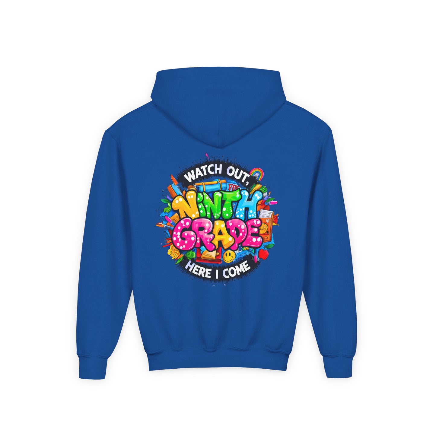 Kids' 4th Grade Hoodie – "Watch Out 4th Grade Here I Come" Colorful Back-to-School Sweatshirt