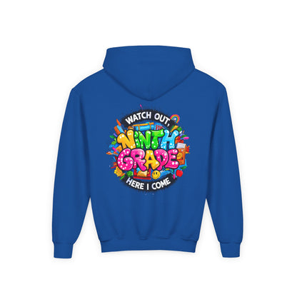 Kids' 4th Grade Hoodie – "Watch Out 4th Grade Here I Come" Colorful Back-to-School Sweatshirt