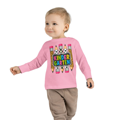 Kindergarten Pencils Toddler Long Sleeve Tee
