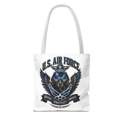 U.S. Air Force Emblem Tote Bag — Military Wings & Skull Design