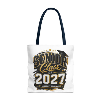 Senior Class of 2027 Tote Bag – Graduation Gift Tote with Cap Graphic