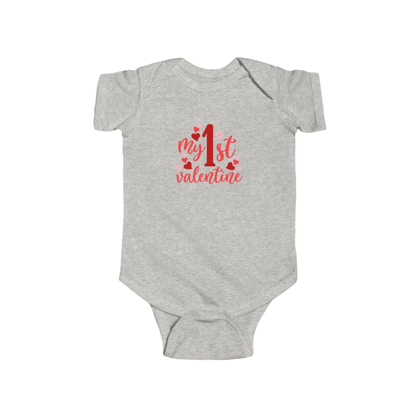 Baby Bodysuit — "My 1st Valentine" Infant Valentine Onesie