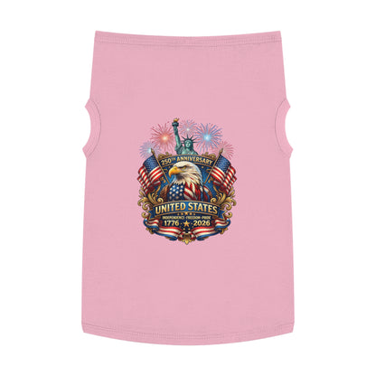 Patriotic Pet Tank — "United States 250th Anniversary 1776–2026" Dog Tank Top