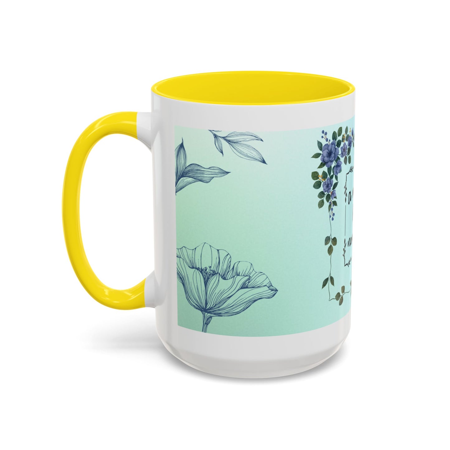 Mother's Heart Floral Accent Coffee Mug — "A Mother's Heart Never Fades"