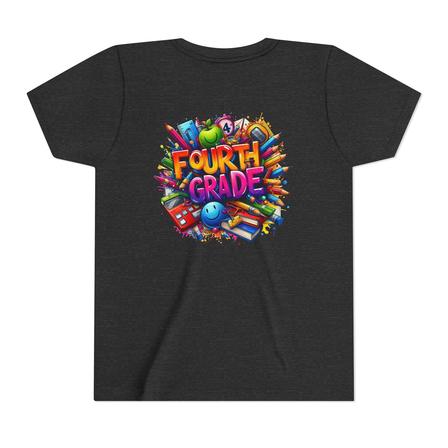 Fourth Grade Youth T‑Shirt – Colorful School Supplies Back to School Tee