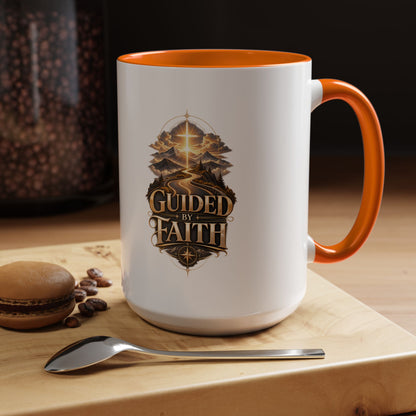 Guided by Faith Coffee Mug — Inspirational Christian Accent Mug (11/15oz)