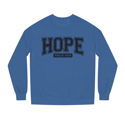 Hope Sweatshirt – 'Psalm 130:5' Inspirational Christian Crewneck