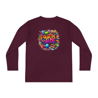 Fourth Grade Long Sleeve Tee — Colorful School Kids Shirt